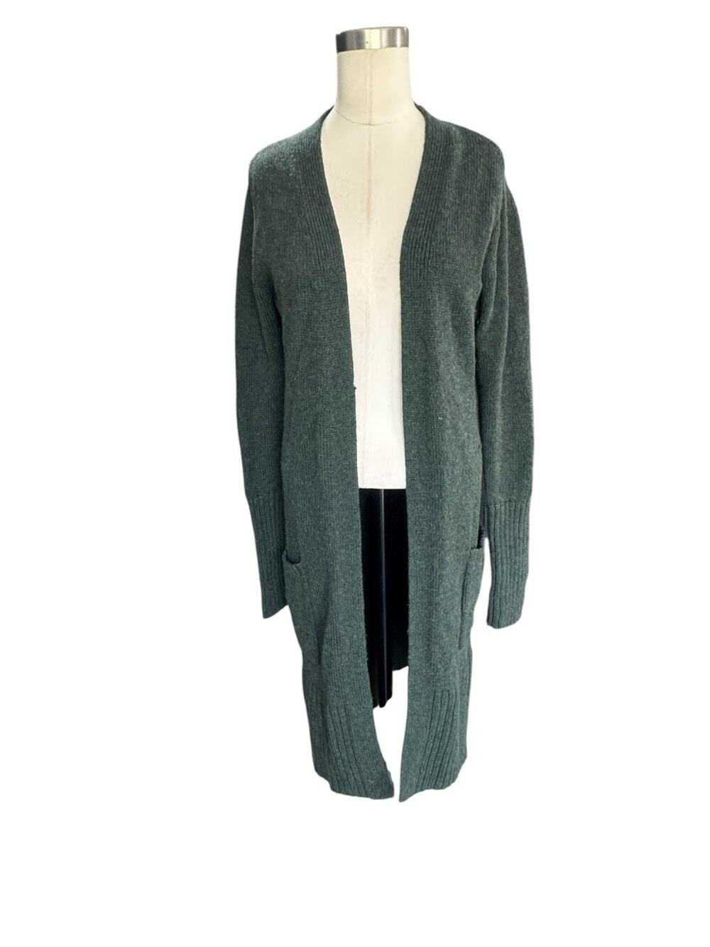 Athleta Passage Merino Wool Duster Cardigan Sweater XS Extra Small Long Open